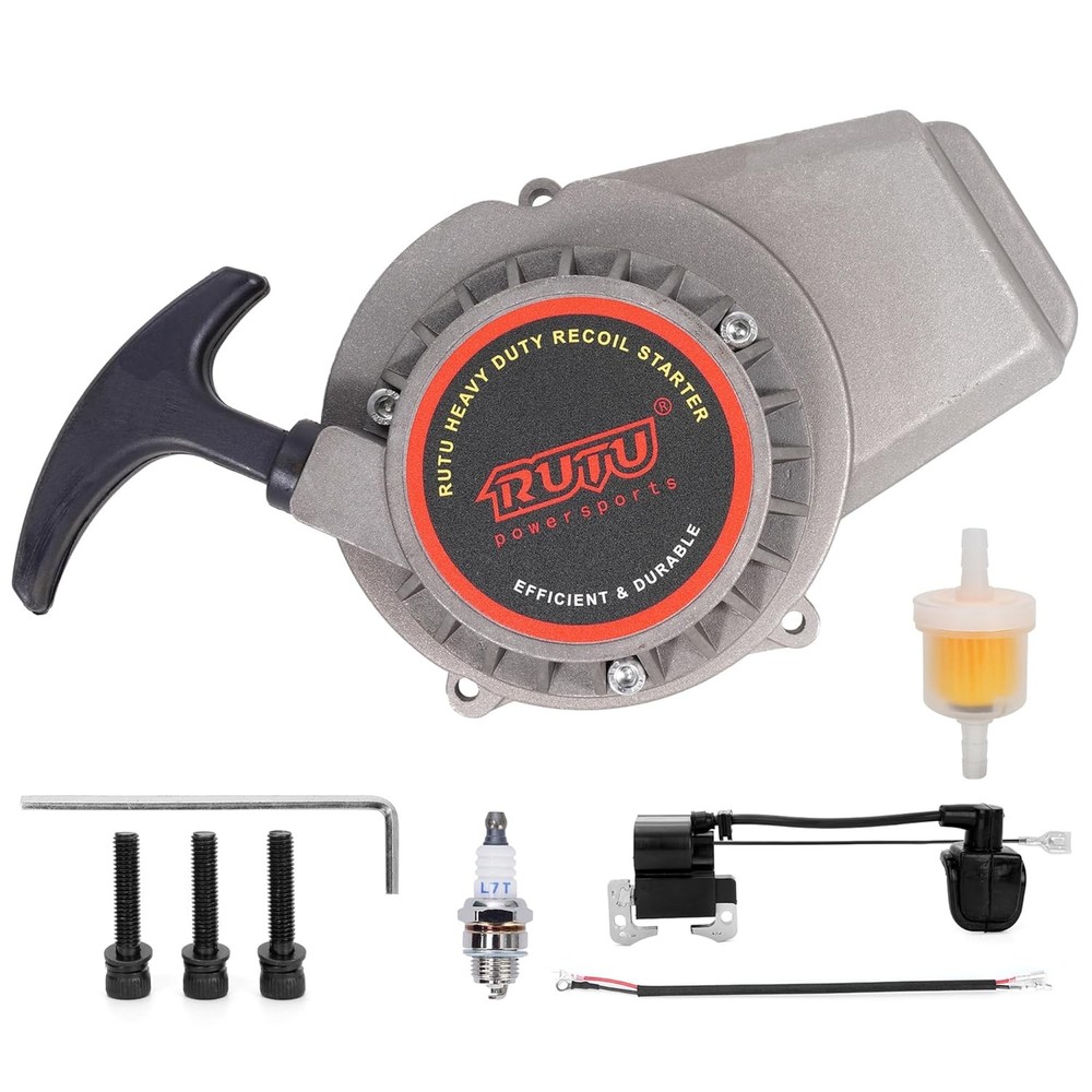 50cc Dirt Bike Pull Start Kit with Thick Alloy Recoil & Ignition Coil