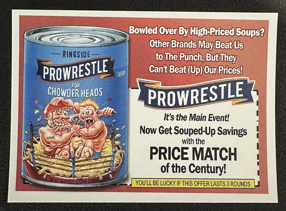 2024 Topps Wacky Packages ANS 10 PROWRESTLE Coupon in Toploader Case-image