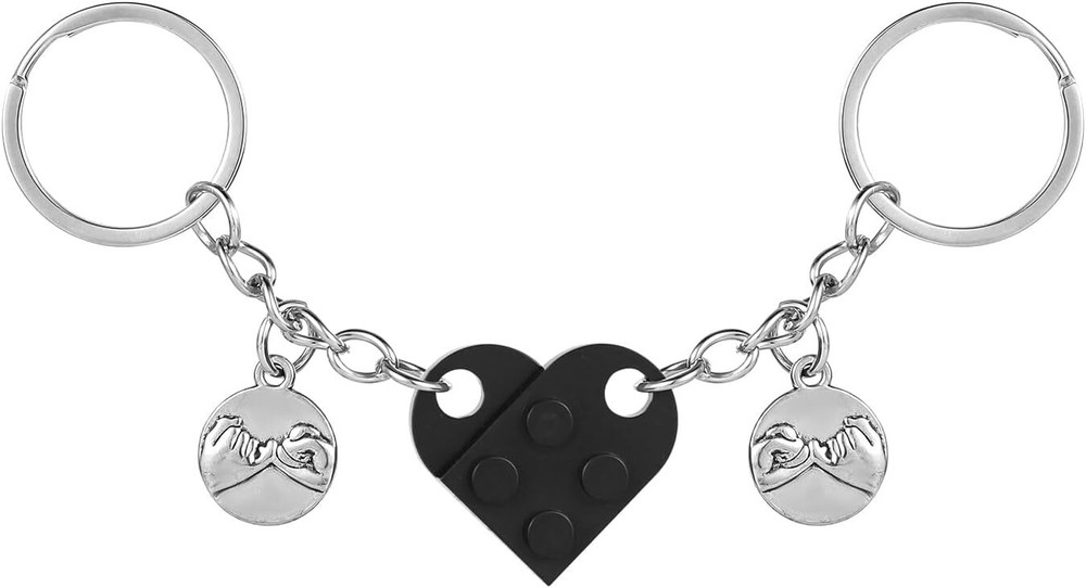 Lego Heart Brick Keychain Detachable Keyring Gift for Fans