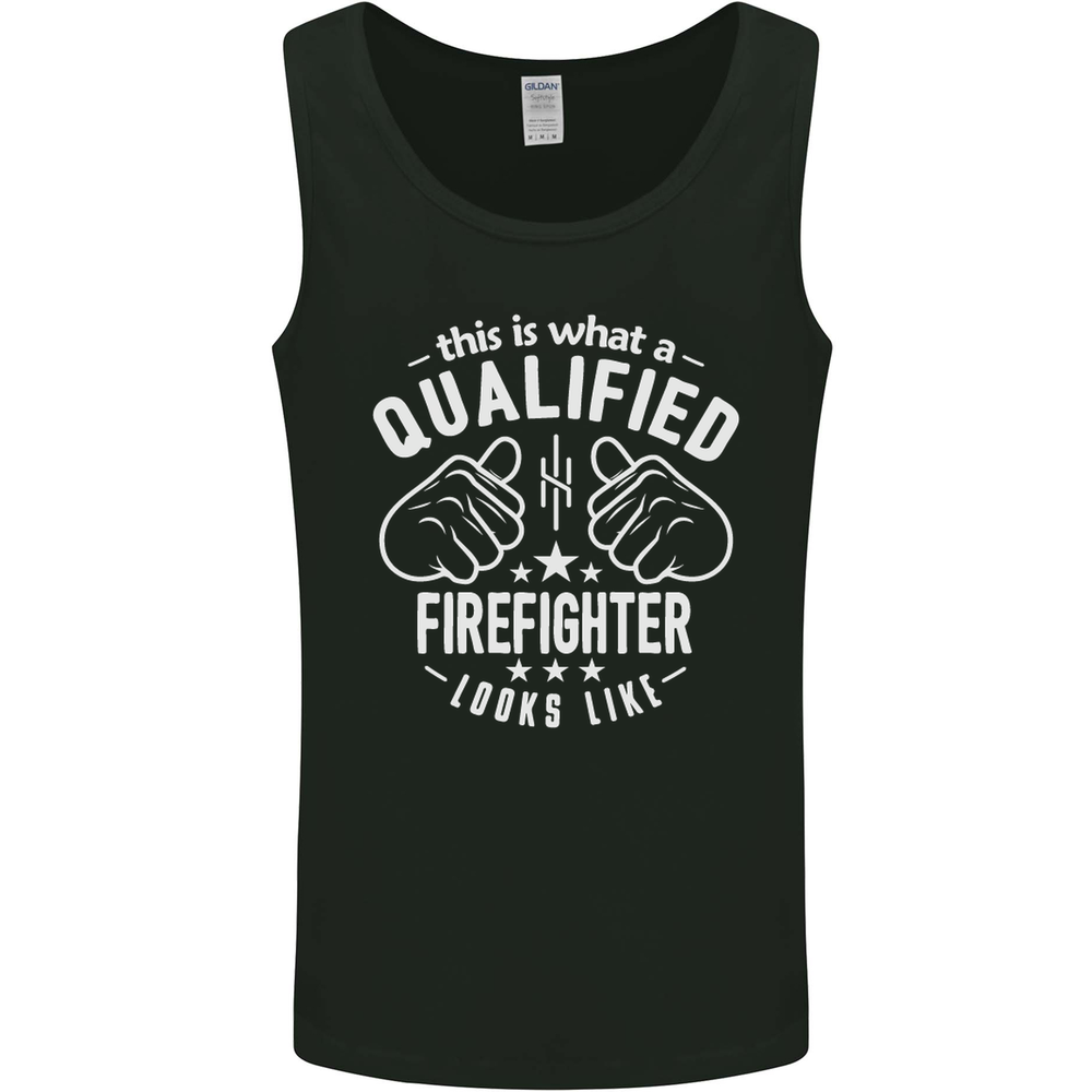 This Is What a Qualified Firefighter Looks Like Mens Vest Tank Top