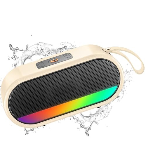 Portable Bluetooth Speaker with Punchy Bass, LED Lights, 220-Hour Playtime – Perfect for Any Occasion