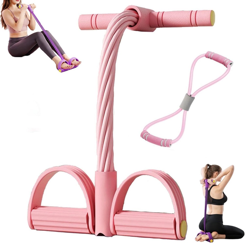 Puller Exercise,6-Tube Pedal Resistance Device,Pedal Resistance Band with Handle