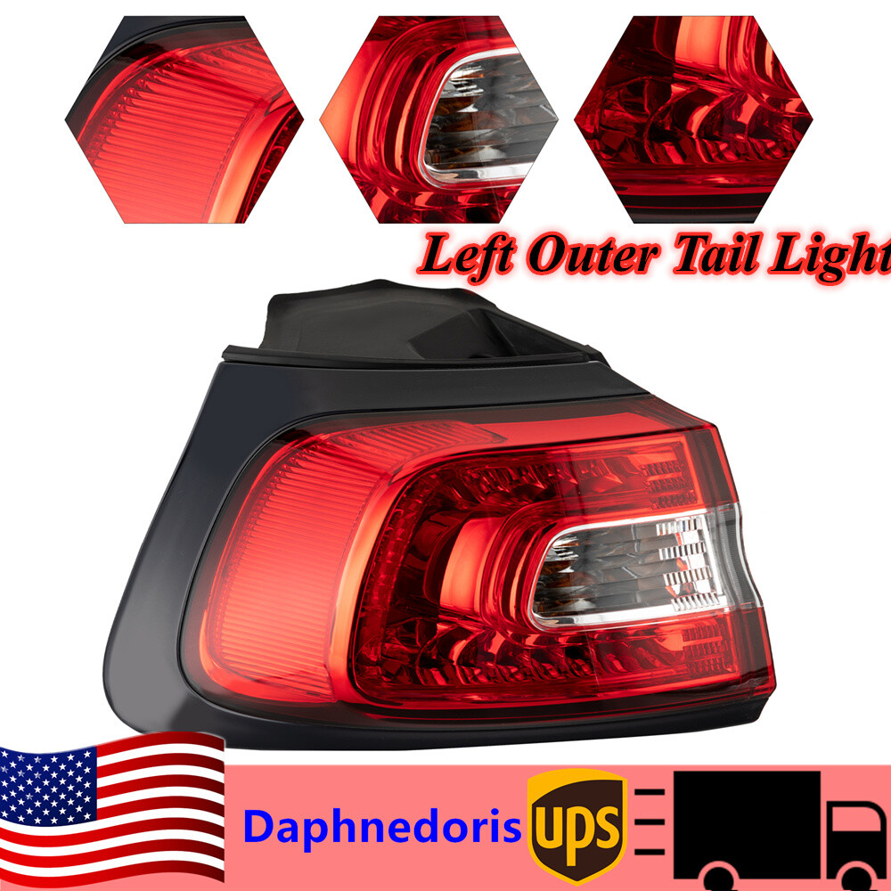 For 2014-2018 Jeep Cherokee Left Tail Light Driver Side Outer Rear Lamp Halogen