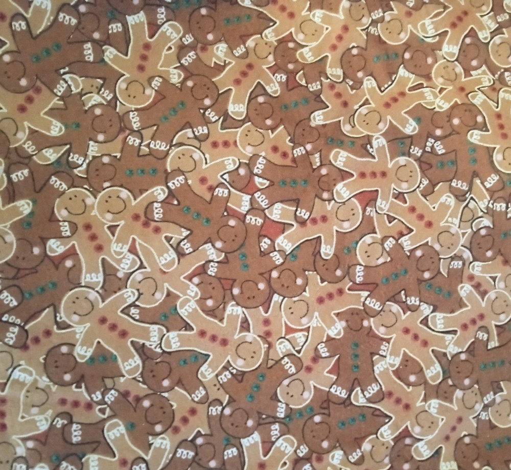 1 3/8 Yards Brown Gingerbread Cotton Flannel 45
