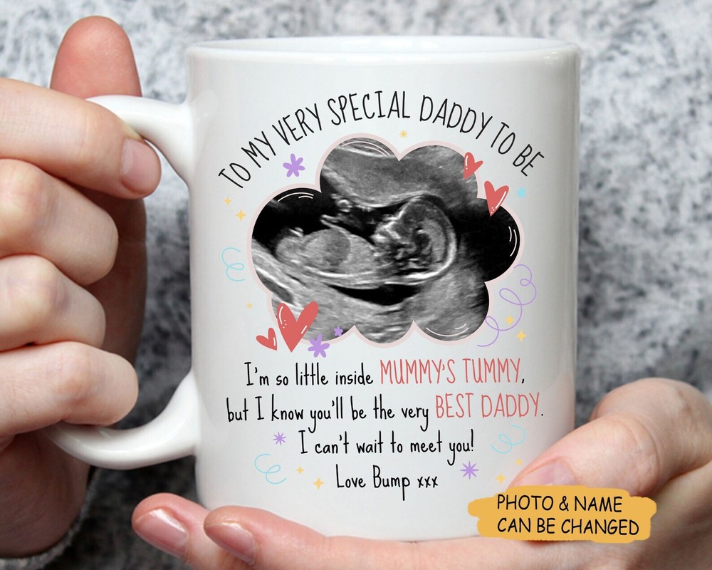 Sonogram Photo Baby Personalized Mug 1st Fathers Day Gift Daddy To Be Mug I M So