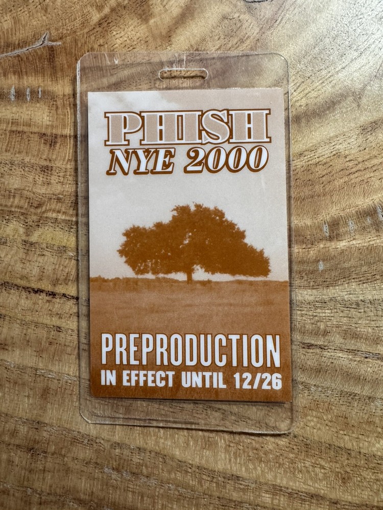 PHISH 1999 New Year's Eve LAMINATED BACKSTAGE PASS BIG CYPRESS-image