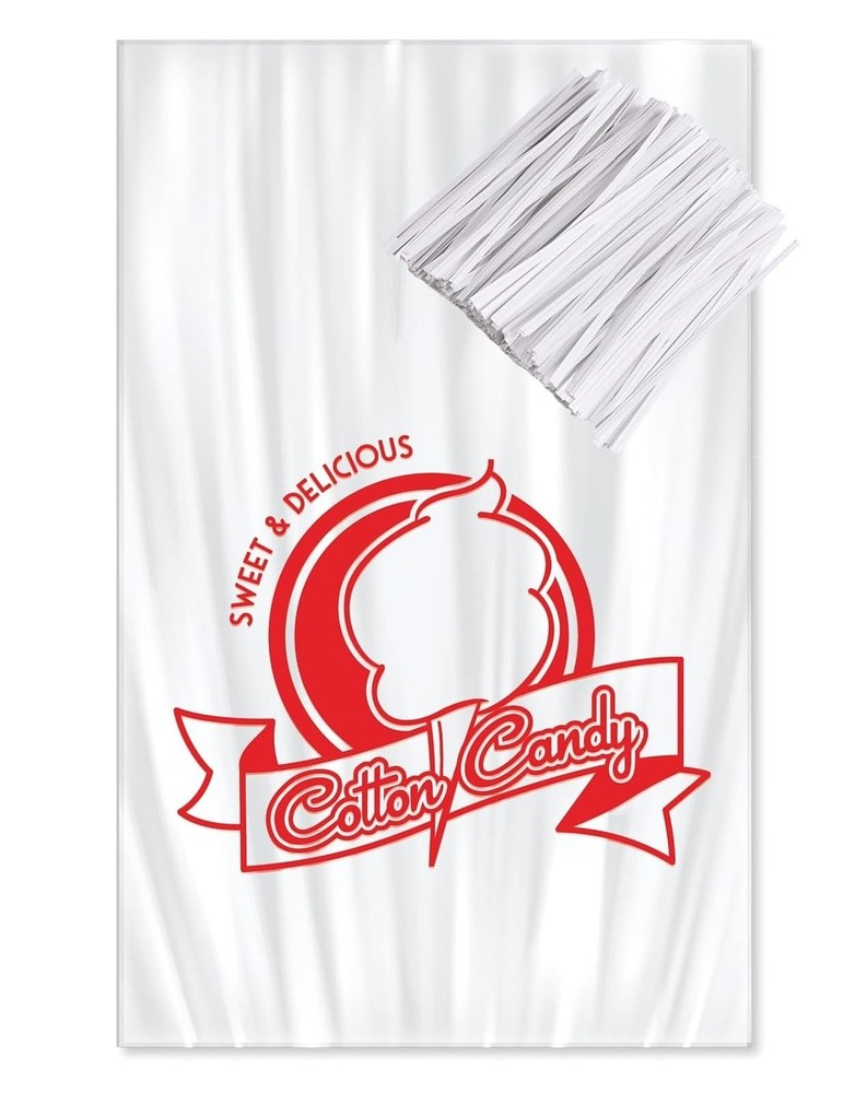 400 Cotton Candy Bags with Ties – 18.5