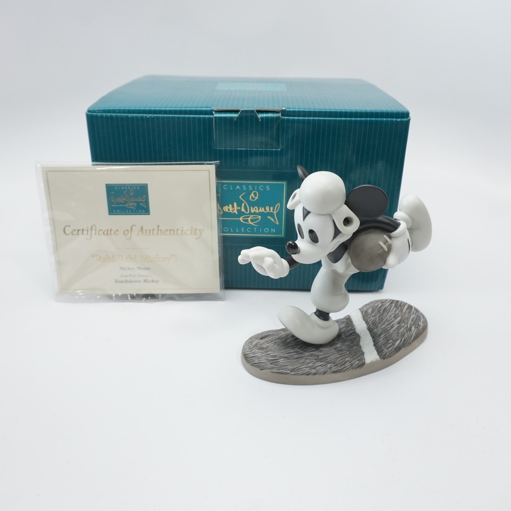 RARE WDCC Disney Statue Rah Rah Mickey Mouse Football 412520 NICE!