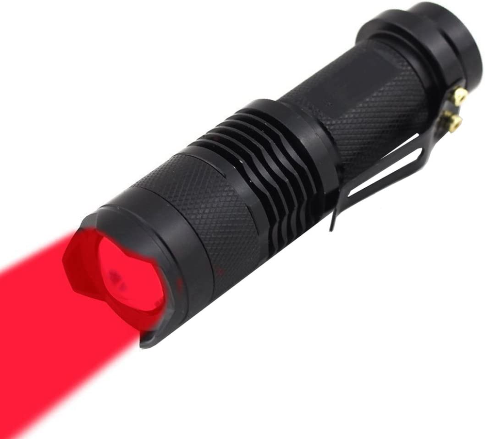 High Power One Mode Red LED Flashlight, Powerful Single Mode Red Fla