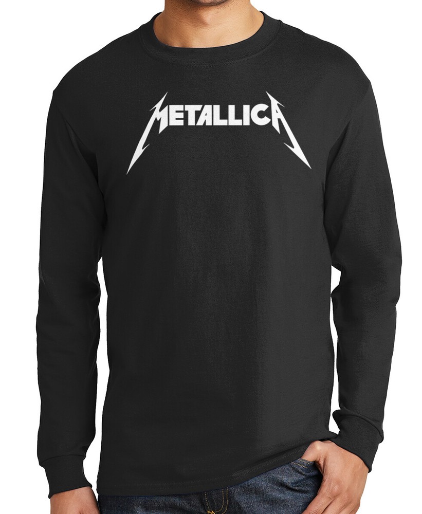 Metallica Long Sleeve T-Shirt James Hetfield Heavy Metal Rock Band on S-3XL Tee