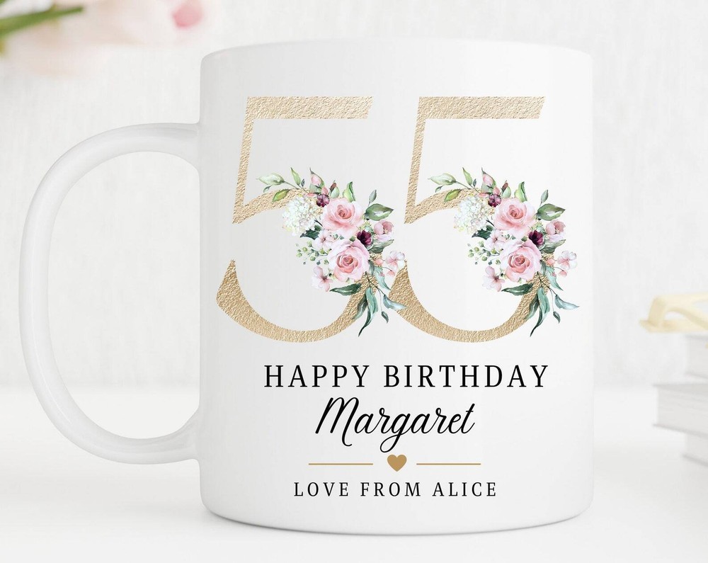 Personalized 55th Birthday Mug Personalized Age Mug Best Friend Gift