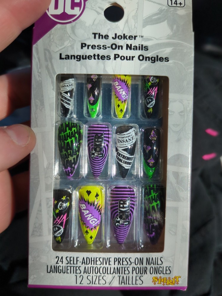 The Joker 24 Press On Nails With Glue. New In Box