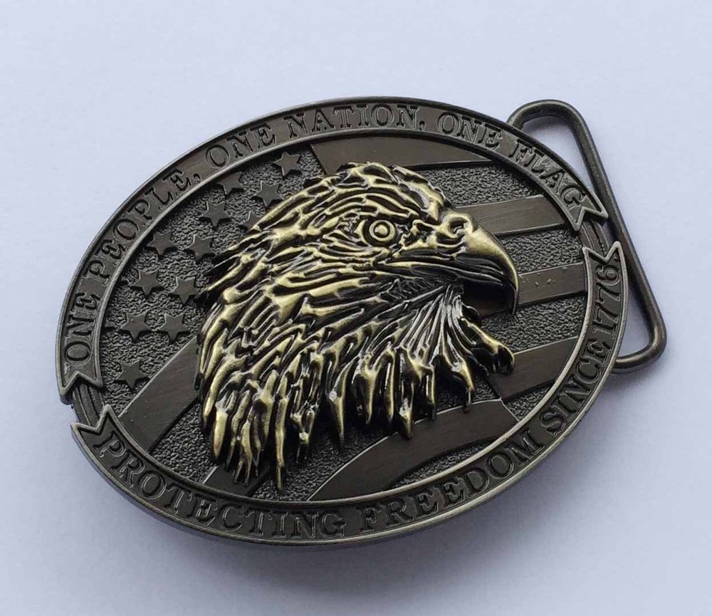 Western Belt Buckle for Men Women Cowboy Rodeo Vintage Style Wear American Eagle
