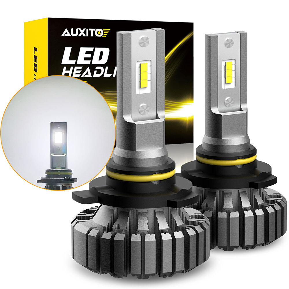 AUXITO 2x 9012 LED Headlight Bulb Hi/Low Beam 20000LM 6500K CANBUS 300% Brighter
