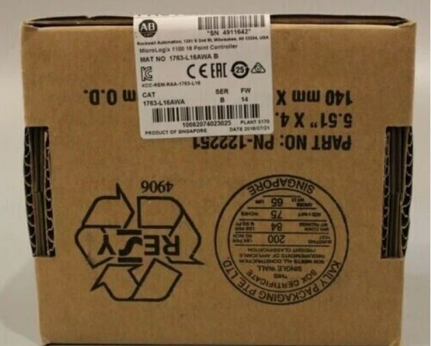 New Sealed Allen Bradley 1763-L16AWA SER B MicroLogix 1100 16 Point Controller