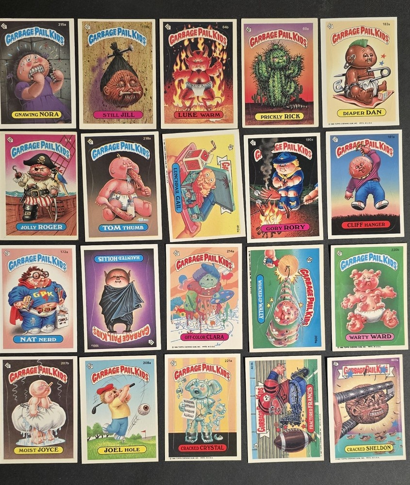 Vintage Garbage Pail Kids Sticker Set - 20 Collectible Cards  