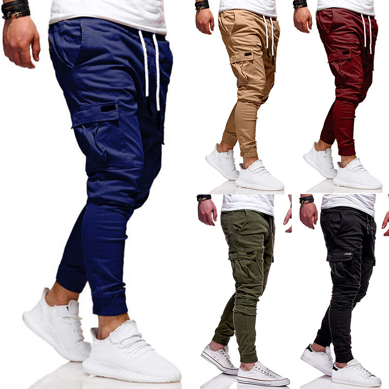 Men's Casual Cargo Joggers - Loose Fit Sweatpants for Workout & Comfort