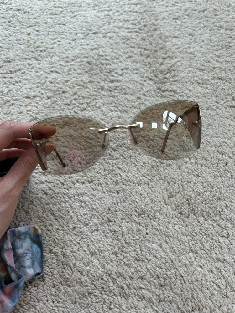 Vintage Fendi Romantic Rose Sunglasses 130 Retro Pink Lens