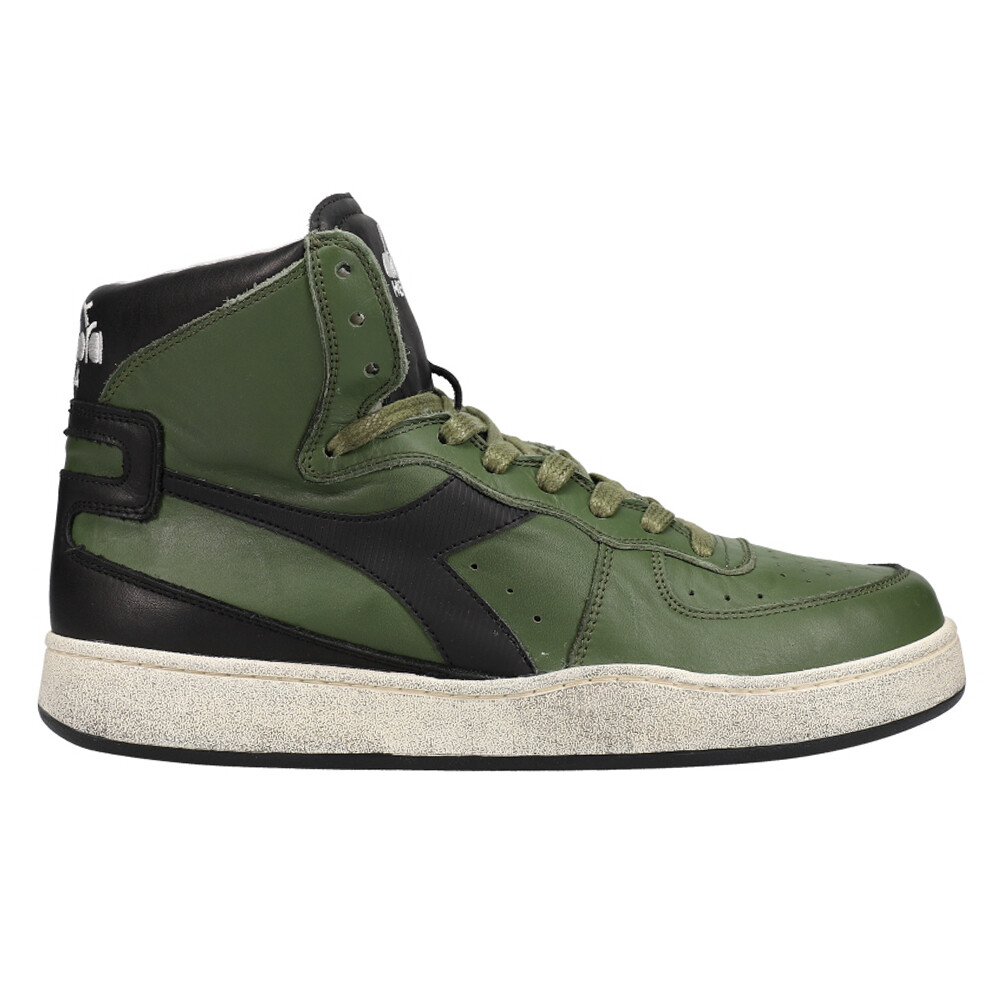 Diadora Mi Basket Used High Top  Mens Green Sneakers Casual Shoes 158569-C2341