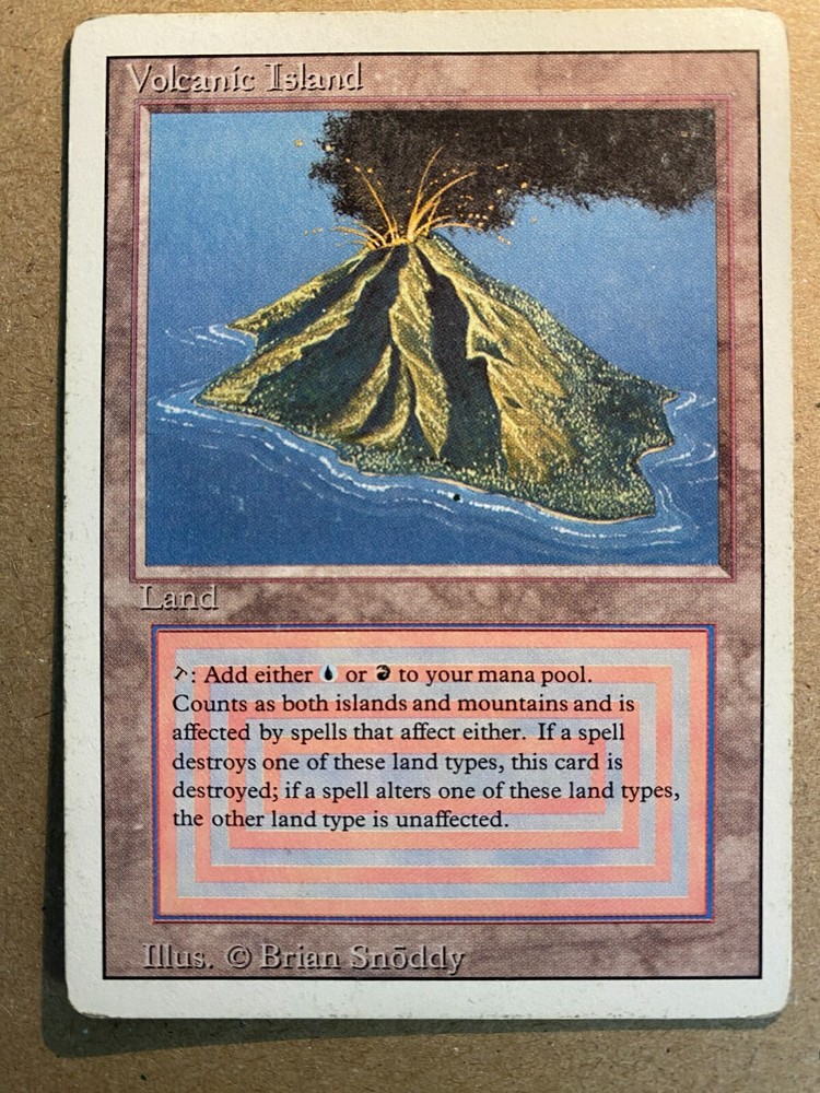 MTG 1x Volcanic Island Revised OLD SCHOOL Dual Land Magic the Gathering x1 HP
