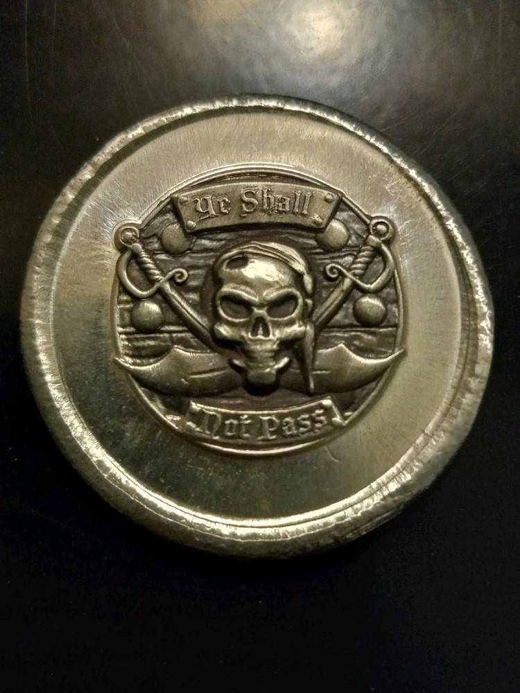 2 oz .999 Fine Silver Hand Poured, Ye Shall Not Pass, Mutiny Metals High Relief