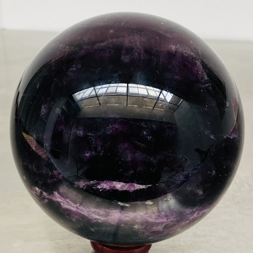 2580G Natural green fluorite Quartz Sphere Crystal Energy Ball Reiki Healing