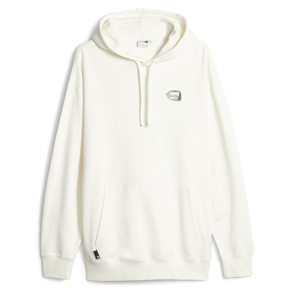 Puma Downtown Graphic Pullover Hoodie Mens White Casual Outerwear 62127765
