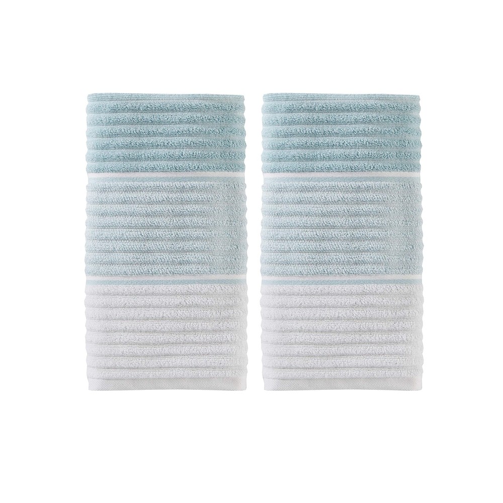 Planet Ombre Taupe Hand Towels 2-Pack Soft Bathroom Towel Set