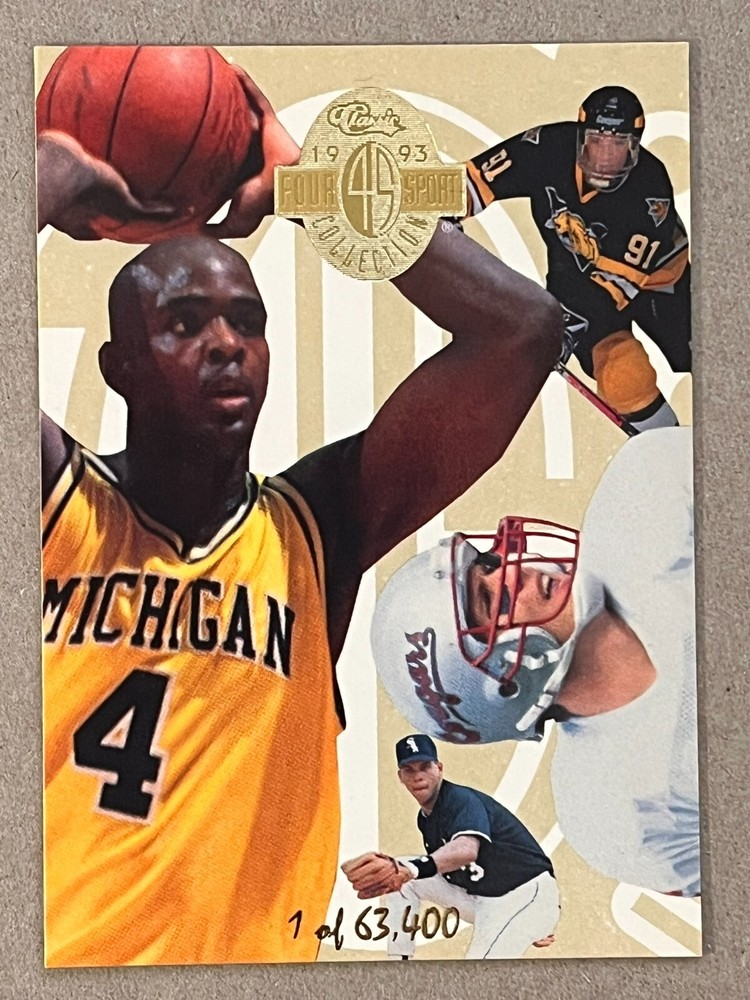 1993 Classic Four Sport #LP1 Limited Prints A. Rod, Drew Bledsoe, Chris Webber