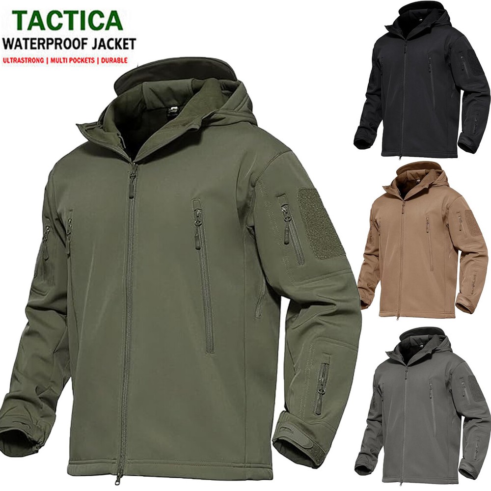 Men's Waterproof Winter Jacket Warm Winter Coats Outdoor Ski Snow Hooded Jacket