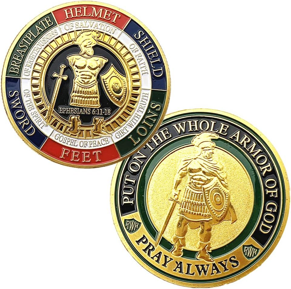 Armor of God Challenge Coin,Prayer Commemorative Coin