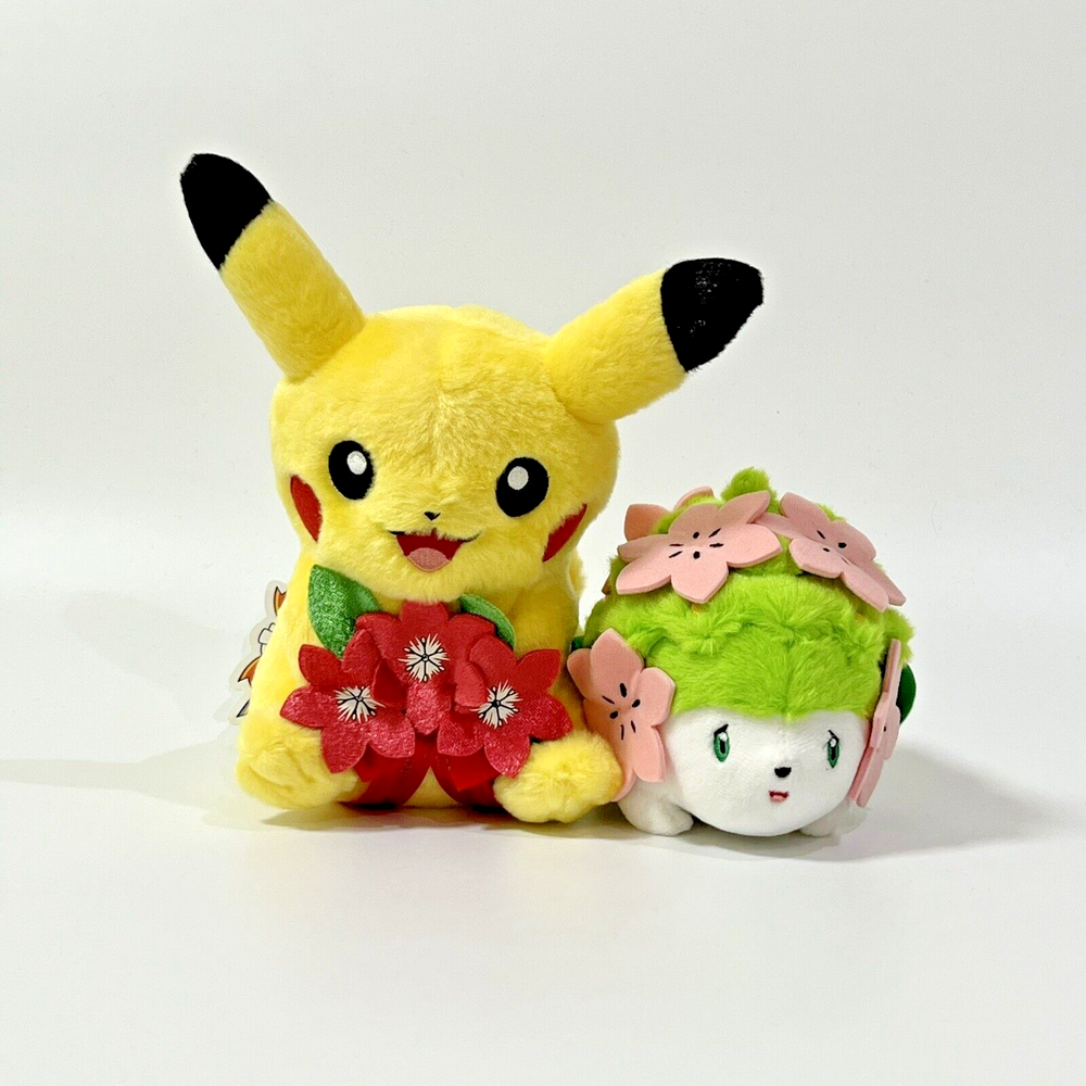 Pikachu & Shaymin Pokemon Center Limited Pair 20th Anniversary New with Tags