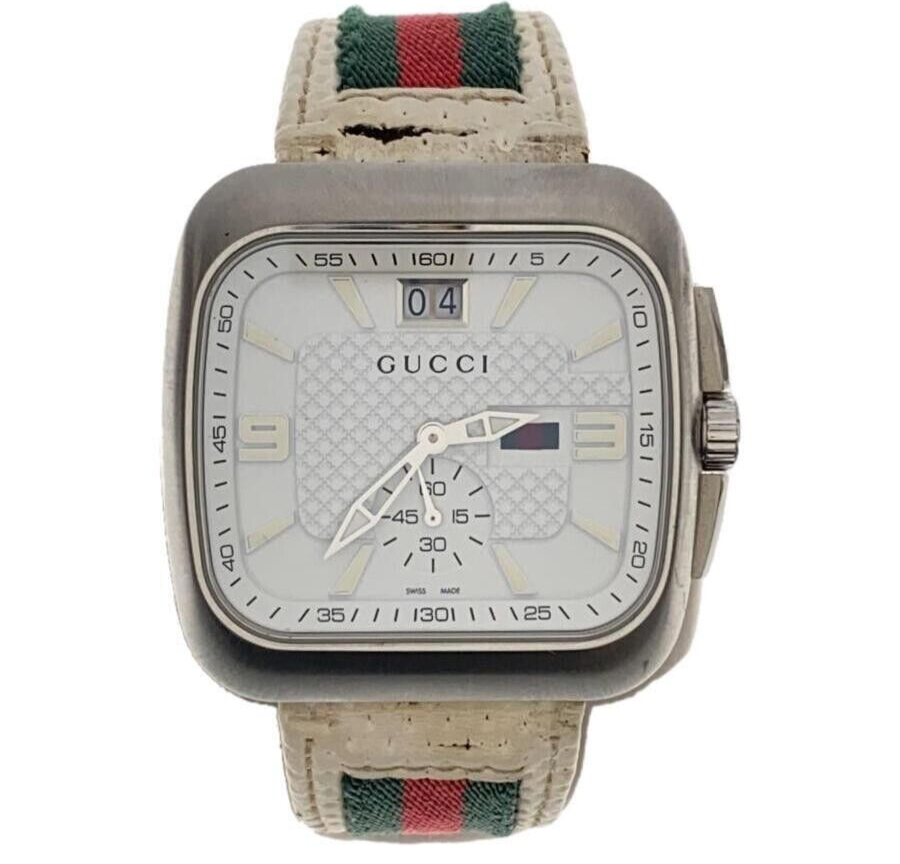 Gucci Coupe 1313 White Dial Mens Quartz Watch Japan