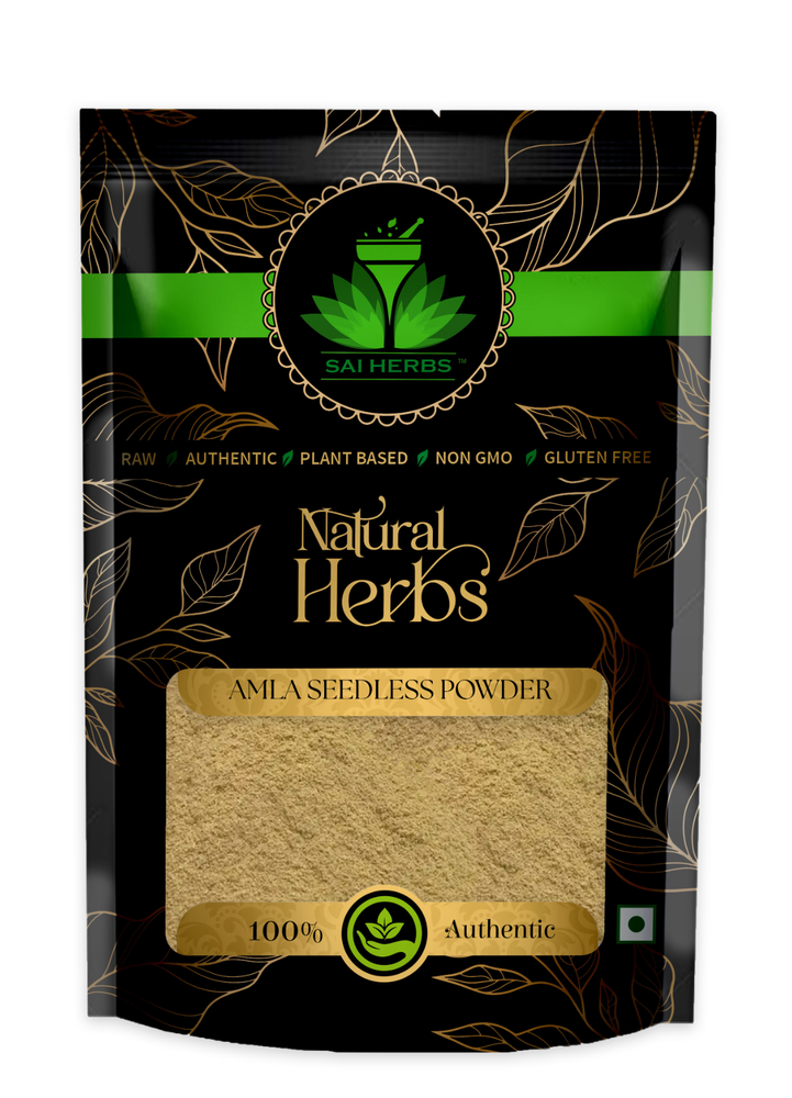 SAI HERBS Amla Seedless Powder - Indian Gooseberry Powder - Phyllanthus Emblica