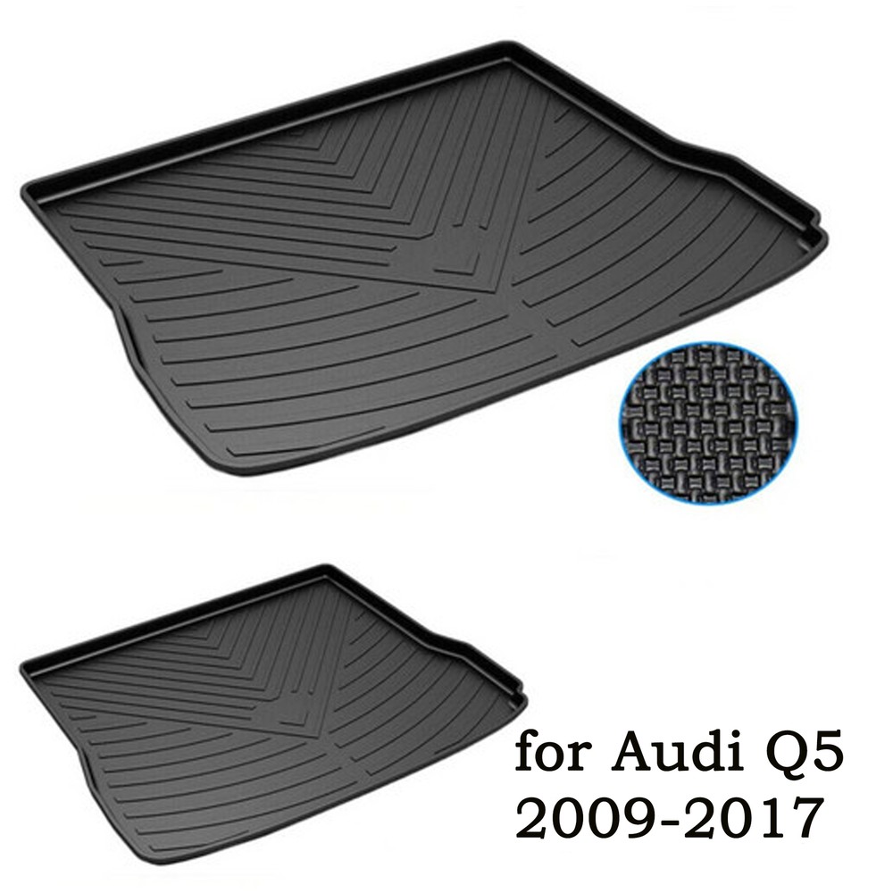 Black Rear Cargo Trunk Liner Carpet Floor Cover Mat Fit for 2009-2017 Audi Q5
