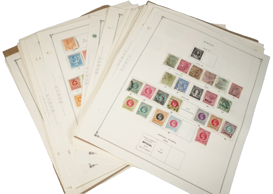 WORLDWIDE 1850s-1980 COLLECTION OF 1,550+ STAMPS MINT & USED ON SCOTT PAGES