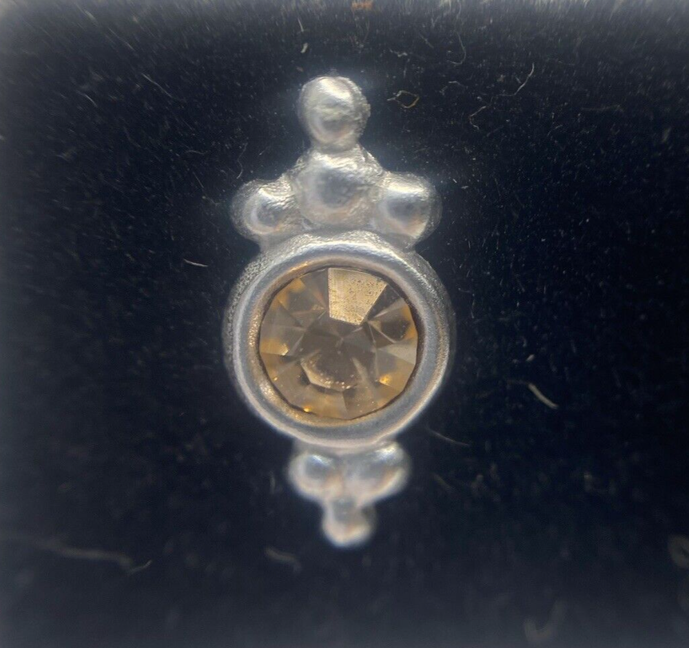 Sterling Silver 925 Light Peach Crystal Stud Earrings for Women and Teens