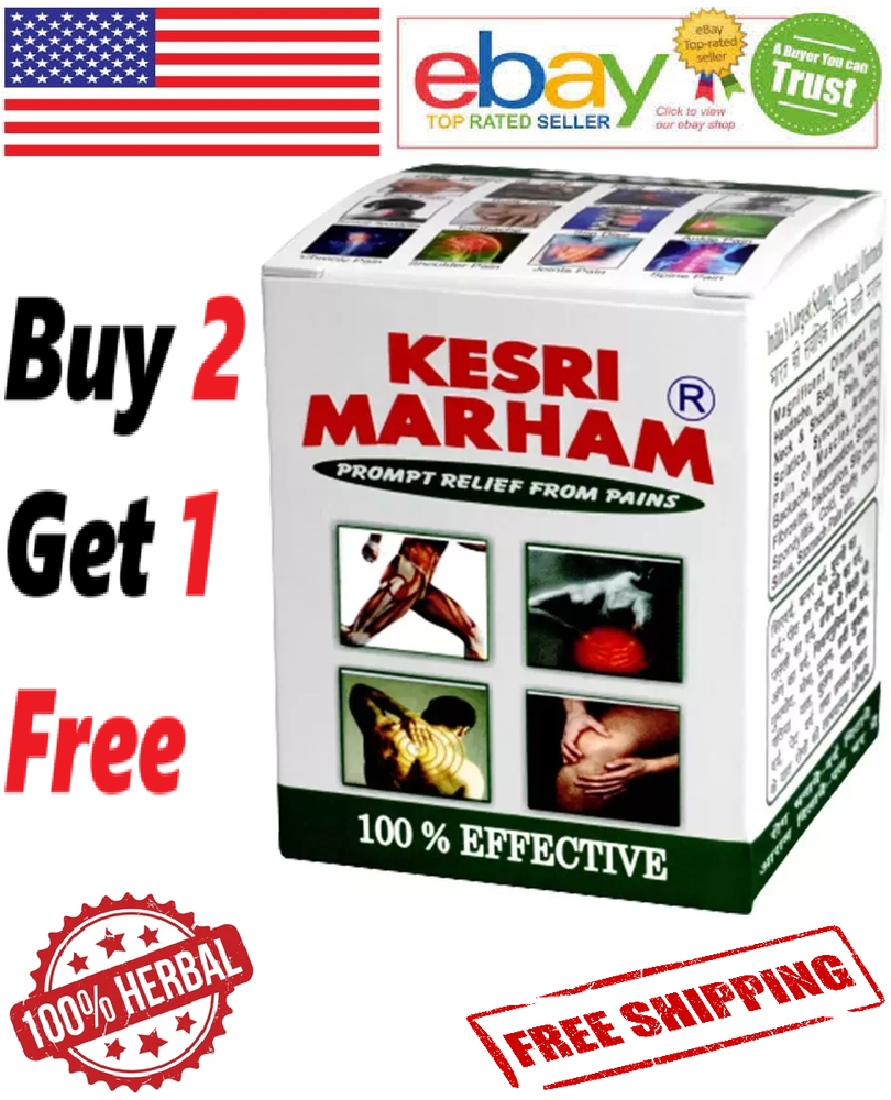 Kesri Marham Balm For Joint Pains, Headaches & Body Pain 100gm (Free Ship)