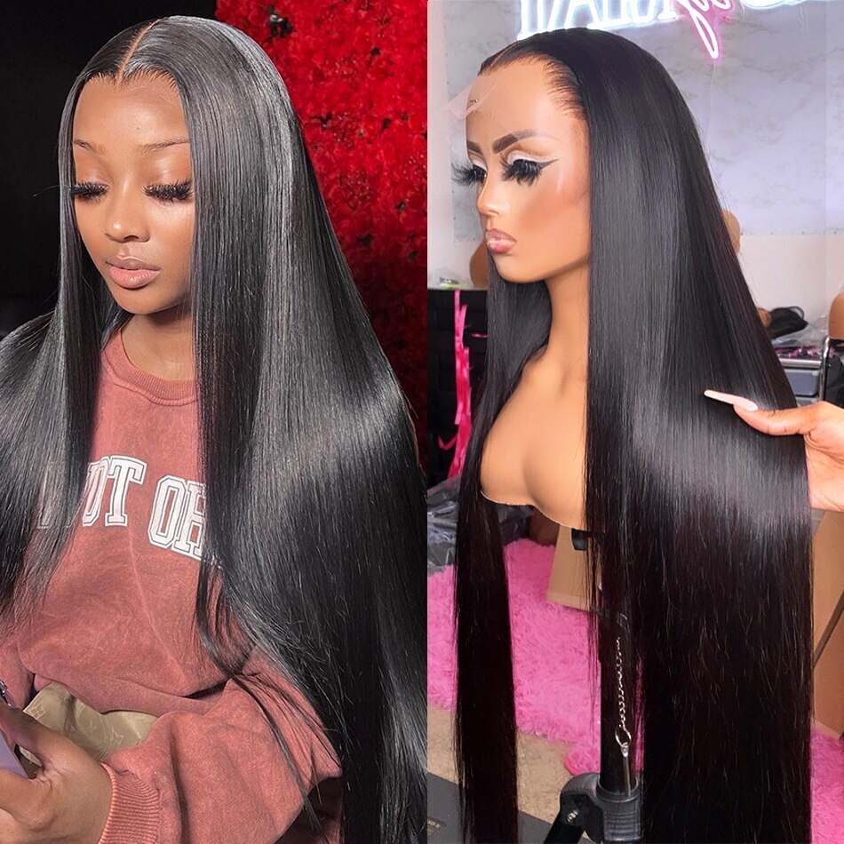 13x6 Glueless Straight HD Lace Front Wig Brazilian Human Hair Closure