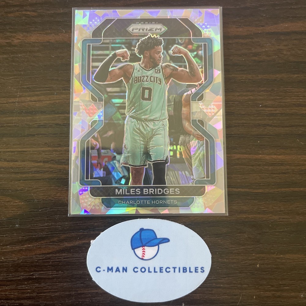 2021-22 Panini Prizm Basketball Miles Bridges Silver Cracked Ice Prizm #132