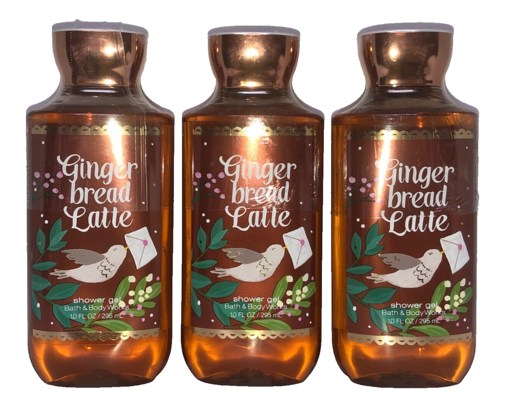 3 Bath & Body Works GINGERBREAD LATTE Shower Gel  Wash SEALED RETIRED NEW