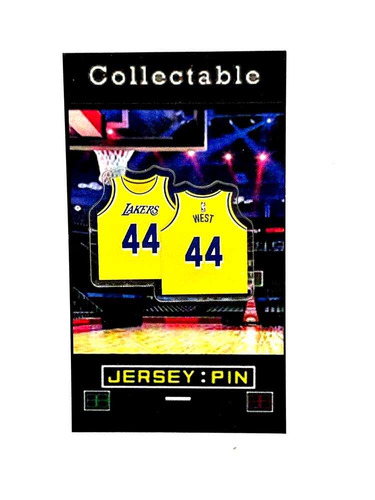Los Angeles Lakers Jerry West lapel pin vintage collectible free shipping