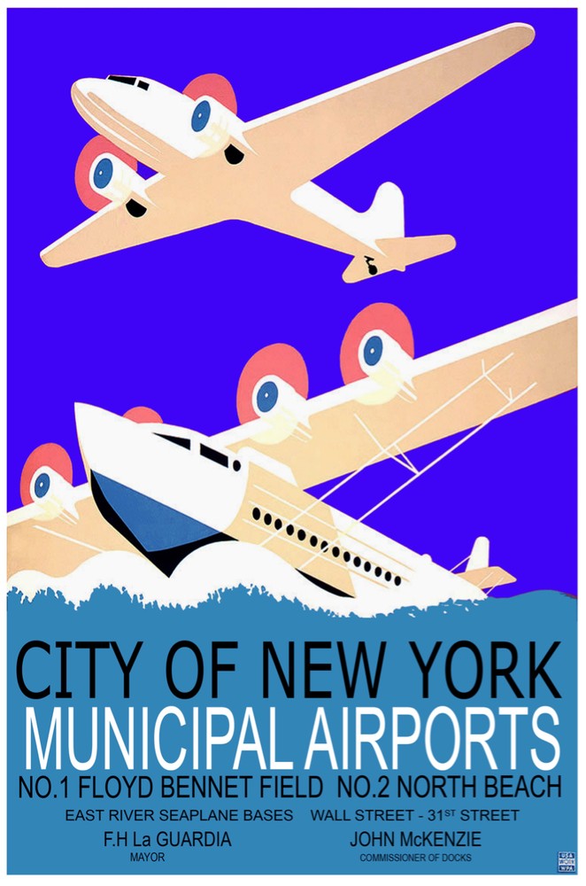 Vintage POSTER.Home wall.New York Hydroplane.Room, Bar Decor.706i