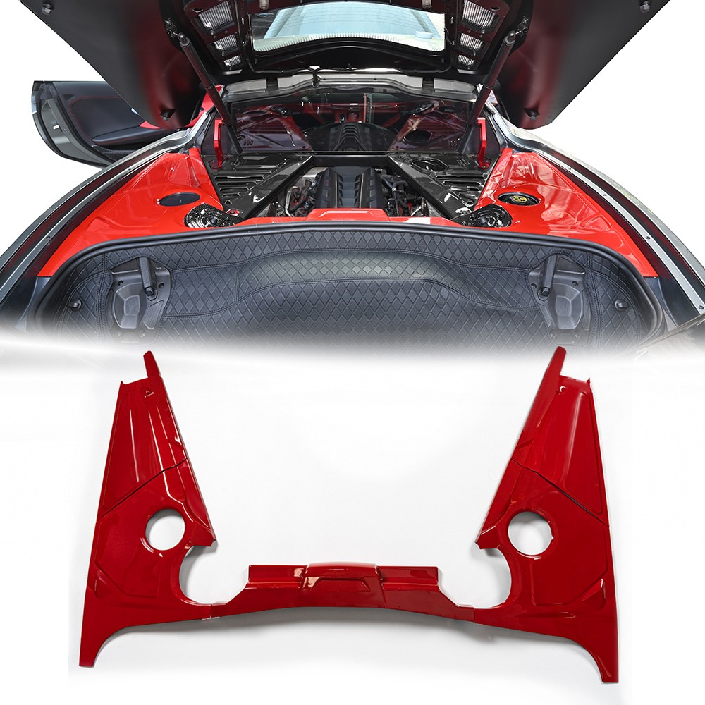 For 2020-2024 Corvette C8 Factory Red Engine Bay Panel Appearance Covers Frame