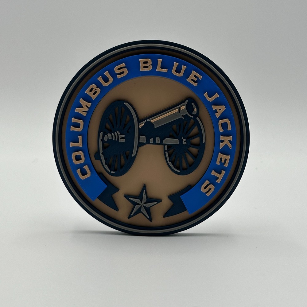 Columbus Blue Jackets Cannon Logo 3D Printed Desk Display Wall Sign NHL Decor