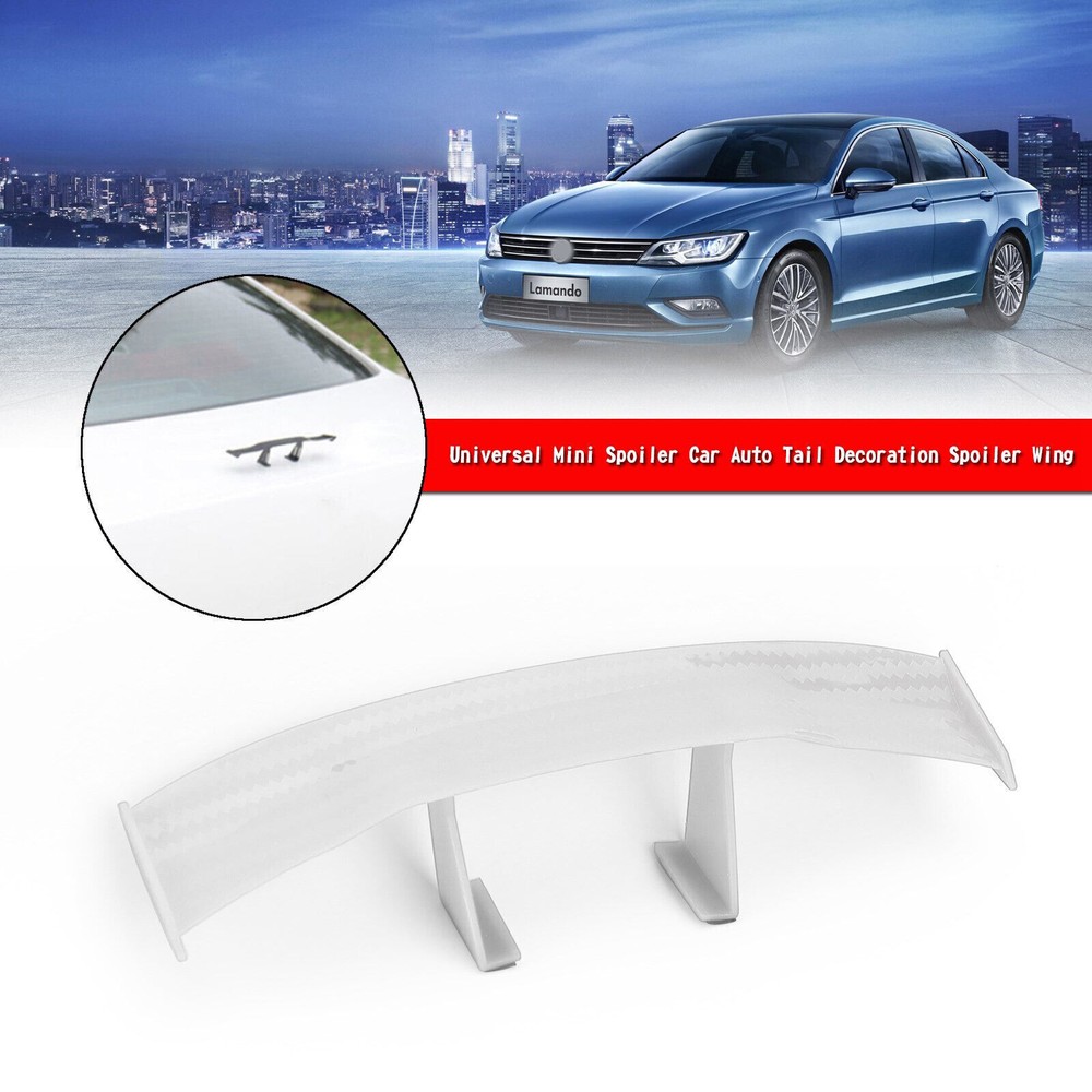 Universal Mini Spoiler Car Auto Tail Decoration Spoiler Wing White US U4