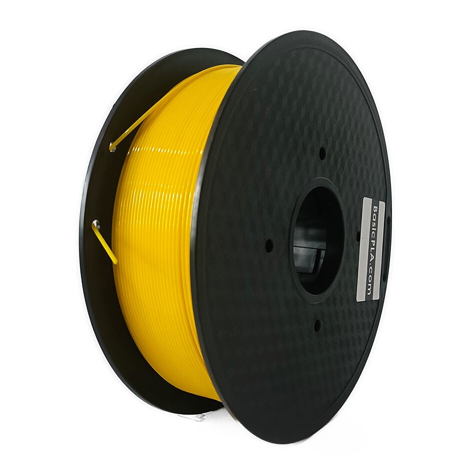 BasicFilaments 3D Printer PLA Filament 1.75mm 1KG/2.2LB [YELLOW COLOR]