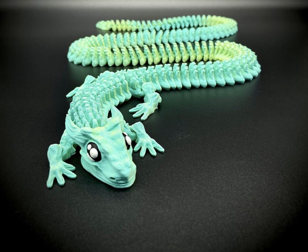 3D Printed Dragon Articulated Fidget Toy (GLOW IN THE DARK)