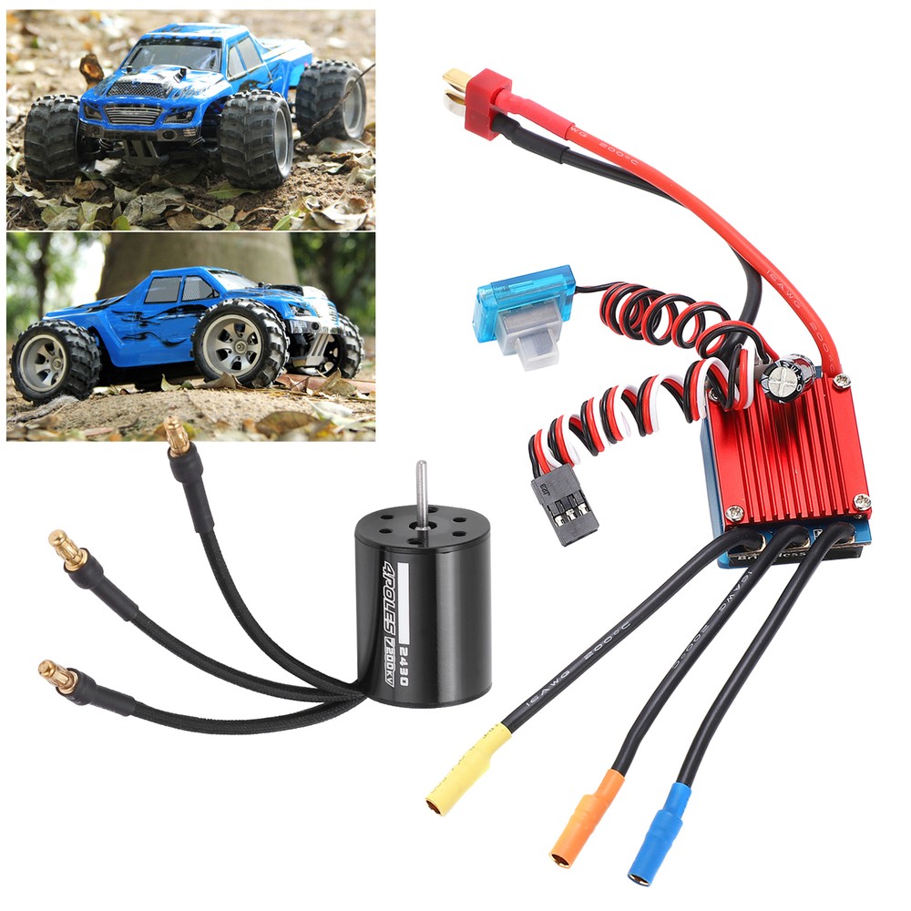 RC 2430 7200KV Waterproof Brushless Motor With 25A ESC Set For 1/16 1/18 RC GD