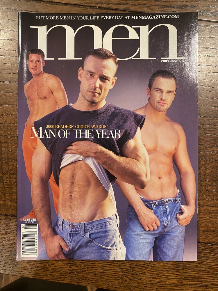 Advocate Men January 2001 Gay Magazine, Hunk Muscular Male Models, Collector's